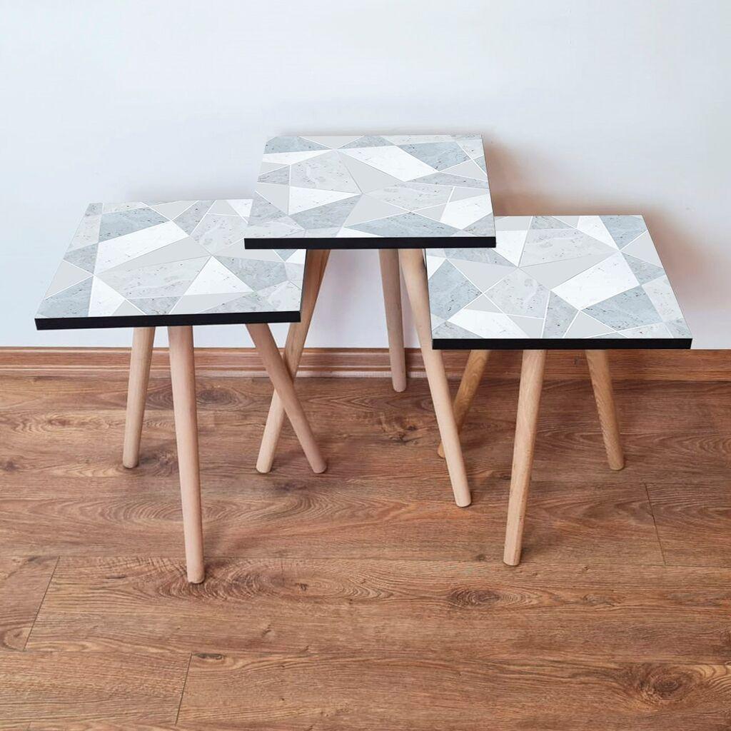 Комплет масички за кафе Hanah Home 3Shp175, 3 парчиња, сива