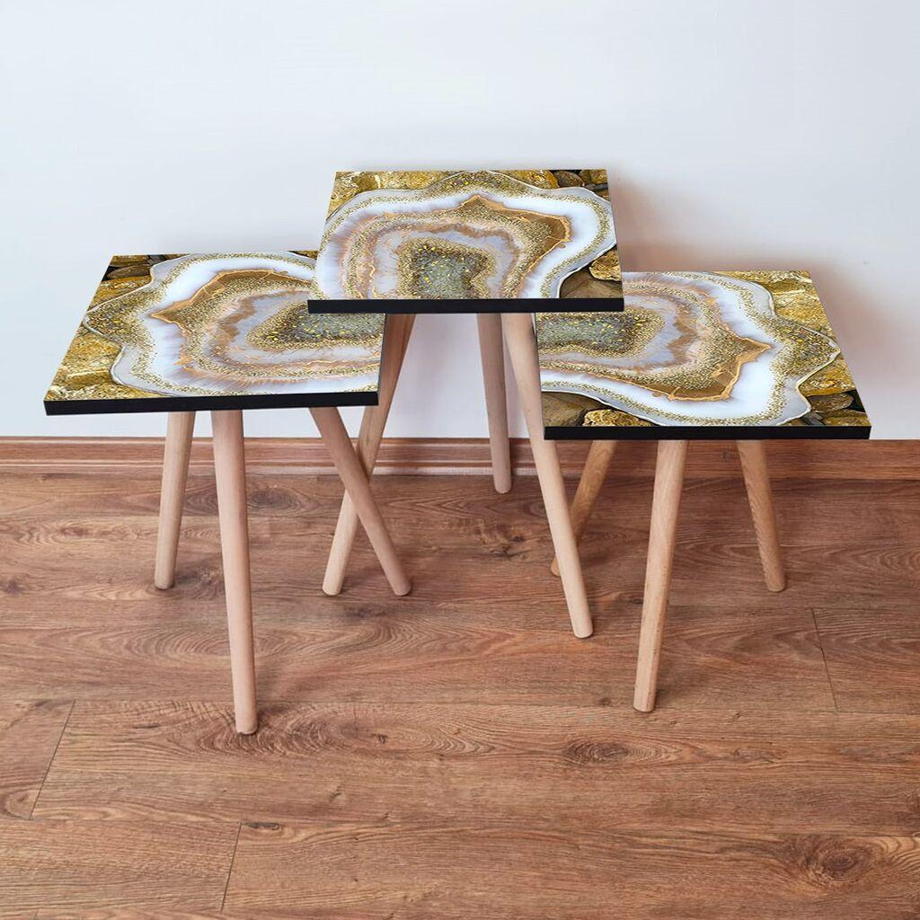 Комплет масички за кафе Hanah Home 3Shp78, 3 парчиња, шарени