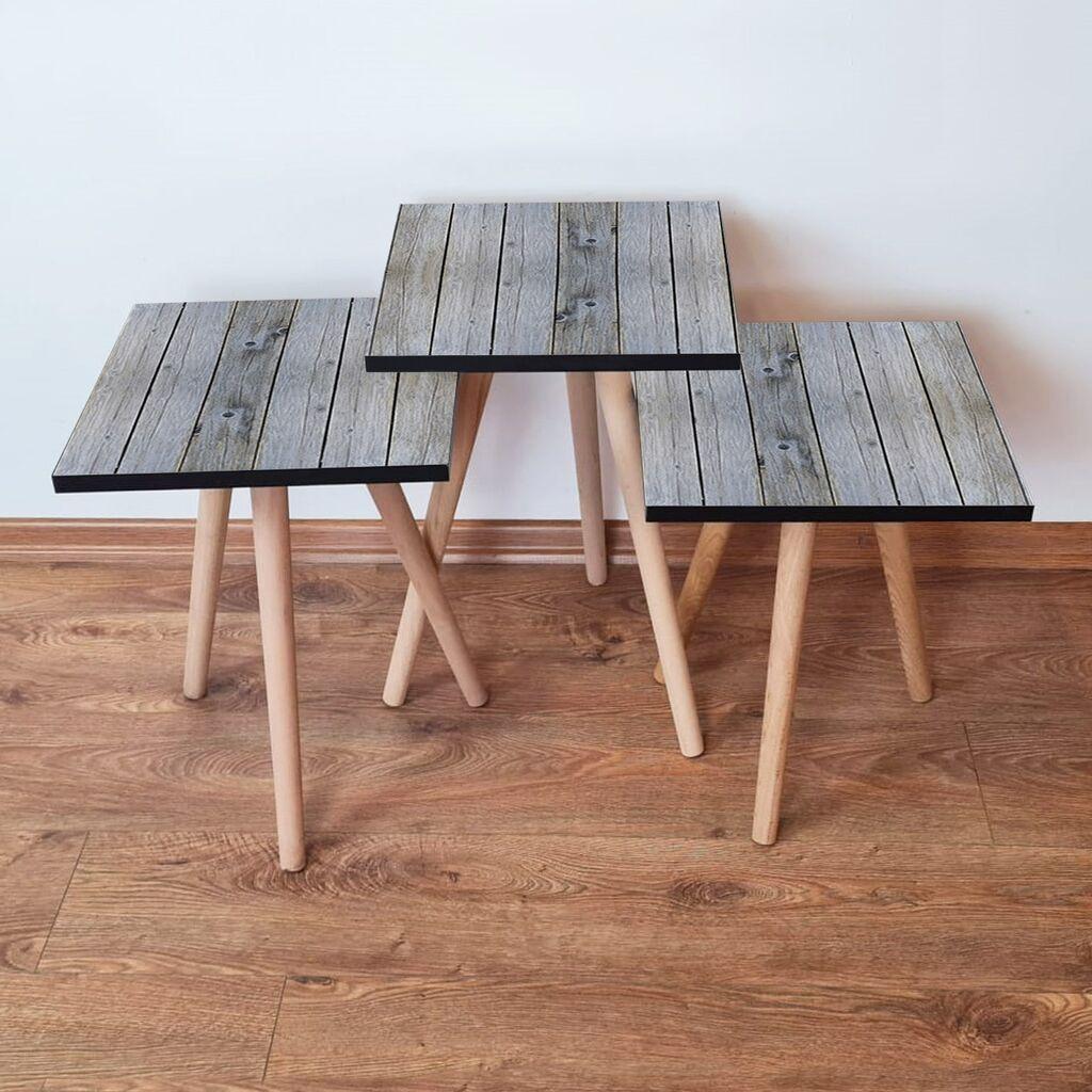 Комплет масички за кафе Hanah Home 3Shp363, 3 парчиња, сива