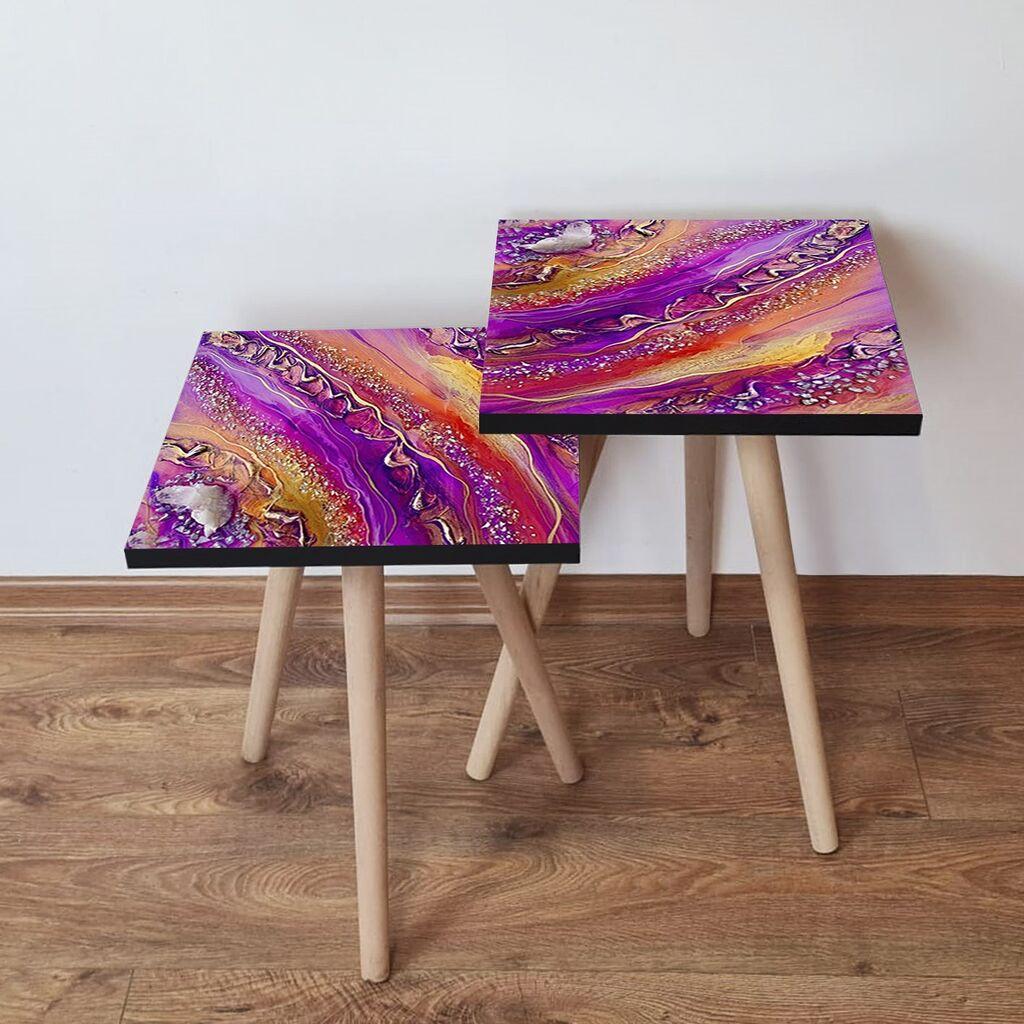 Комплет масички за кафе Hanah Home 2Shp92, 2 парчиња, шарени