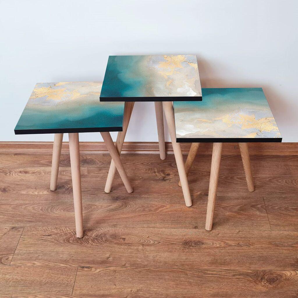 Комплет масички за кафе Hanah Home 3Shp182, 3 парчиња, шарени