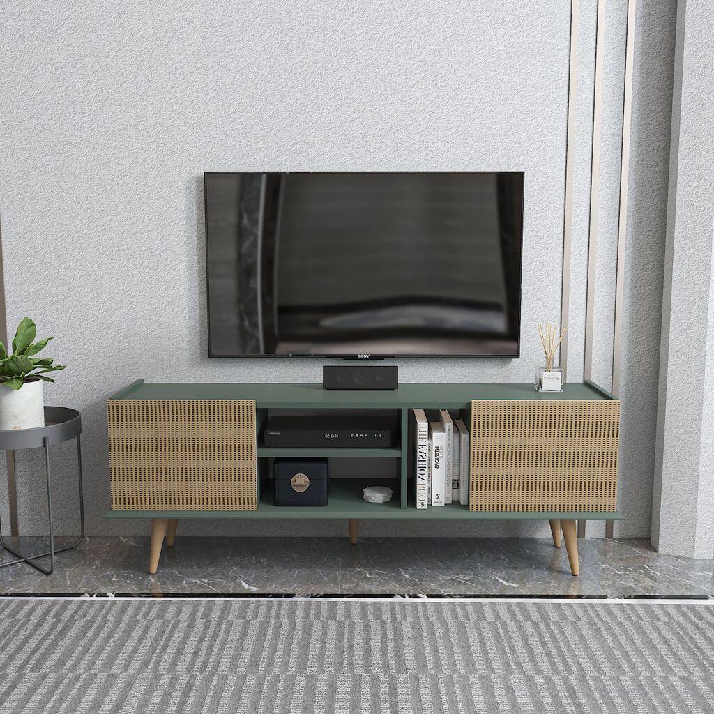 Hanah Home TV комода Еквадор, 154,4x56,6x31,3 см, зелена