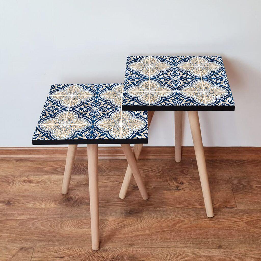 Комплет масички за кафе Hanah Home 2Shp354, 2 парчиња, дабова боја