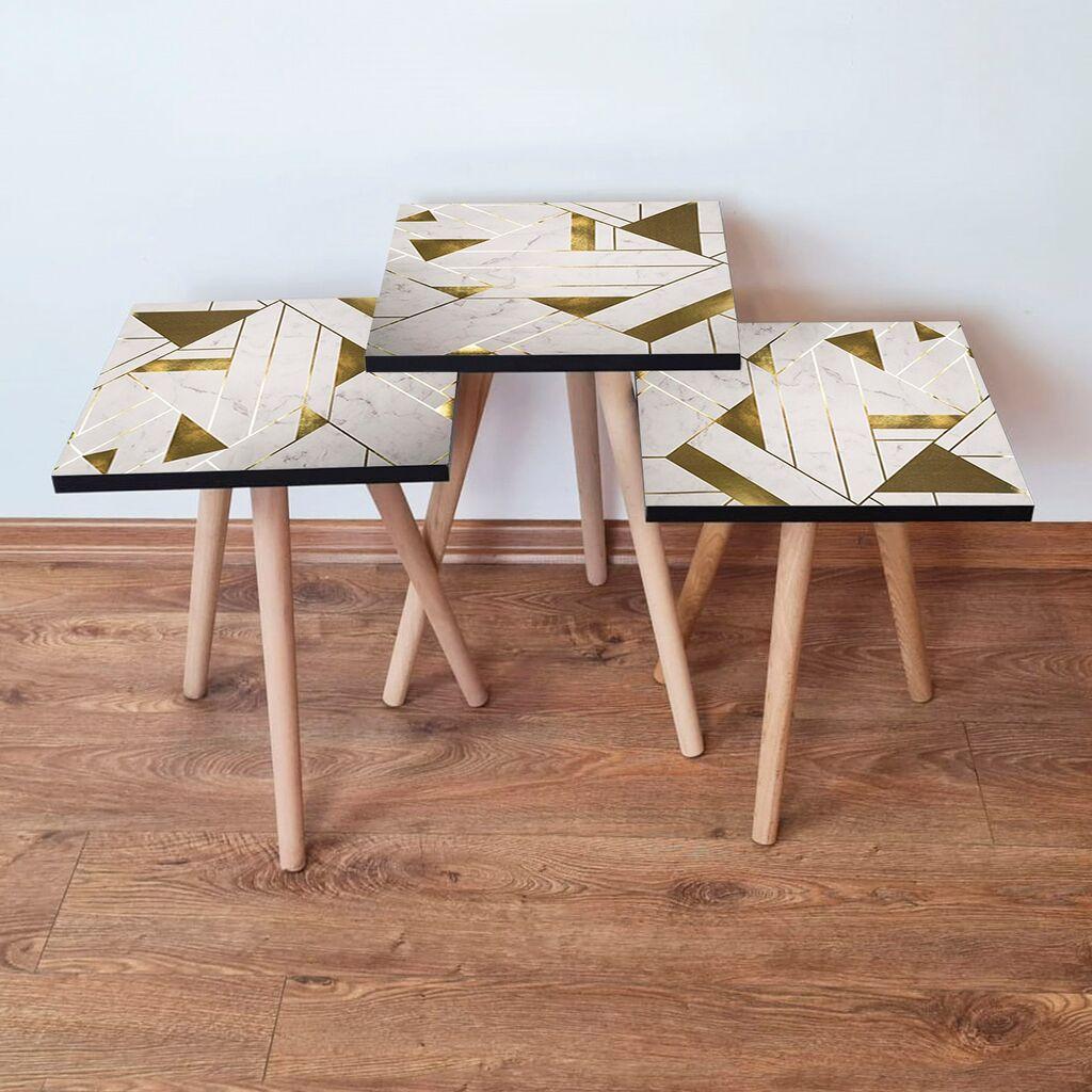 Комплет масички за кафе Hanah Home 3Shp231, 3 парчиња, бела