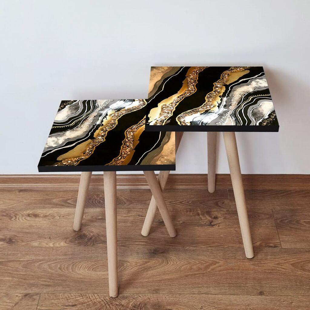 Комплет масички за кафе Hanah Home 2Shp91, 2 парчиња, темно сина