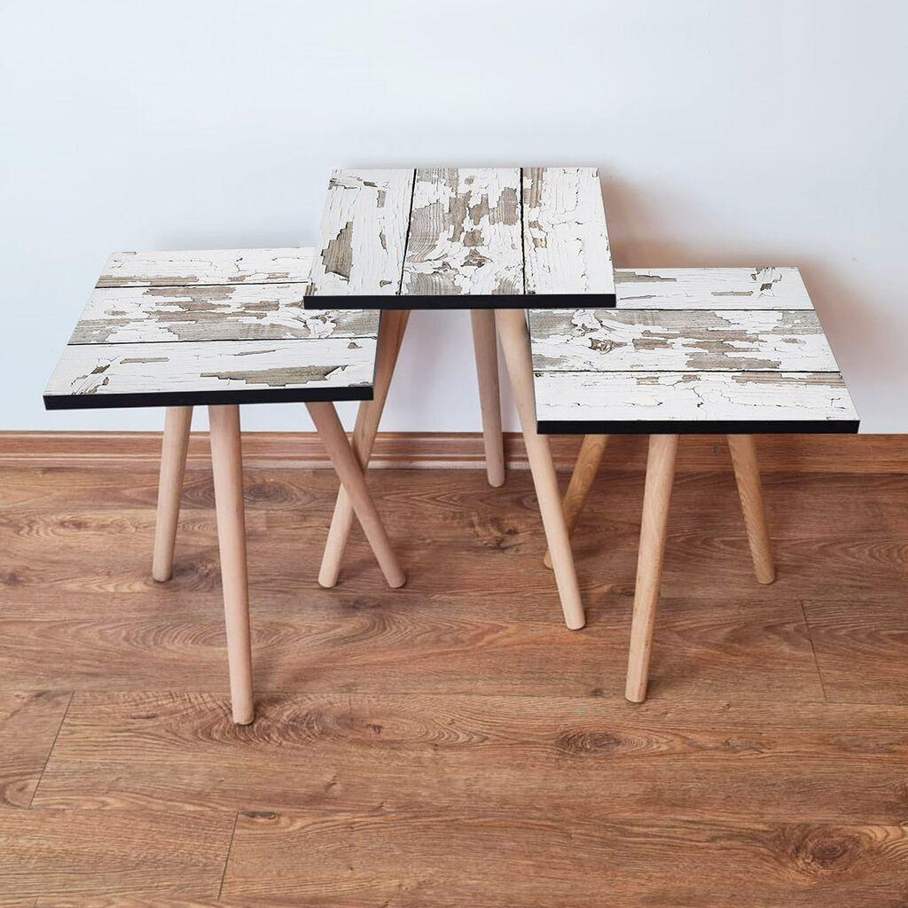 Комплет масички за кафе Hanah Home 3Shp3, 3 парчиња, бела