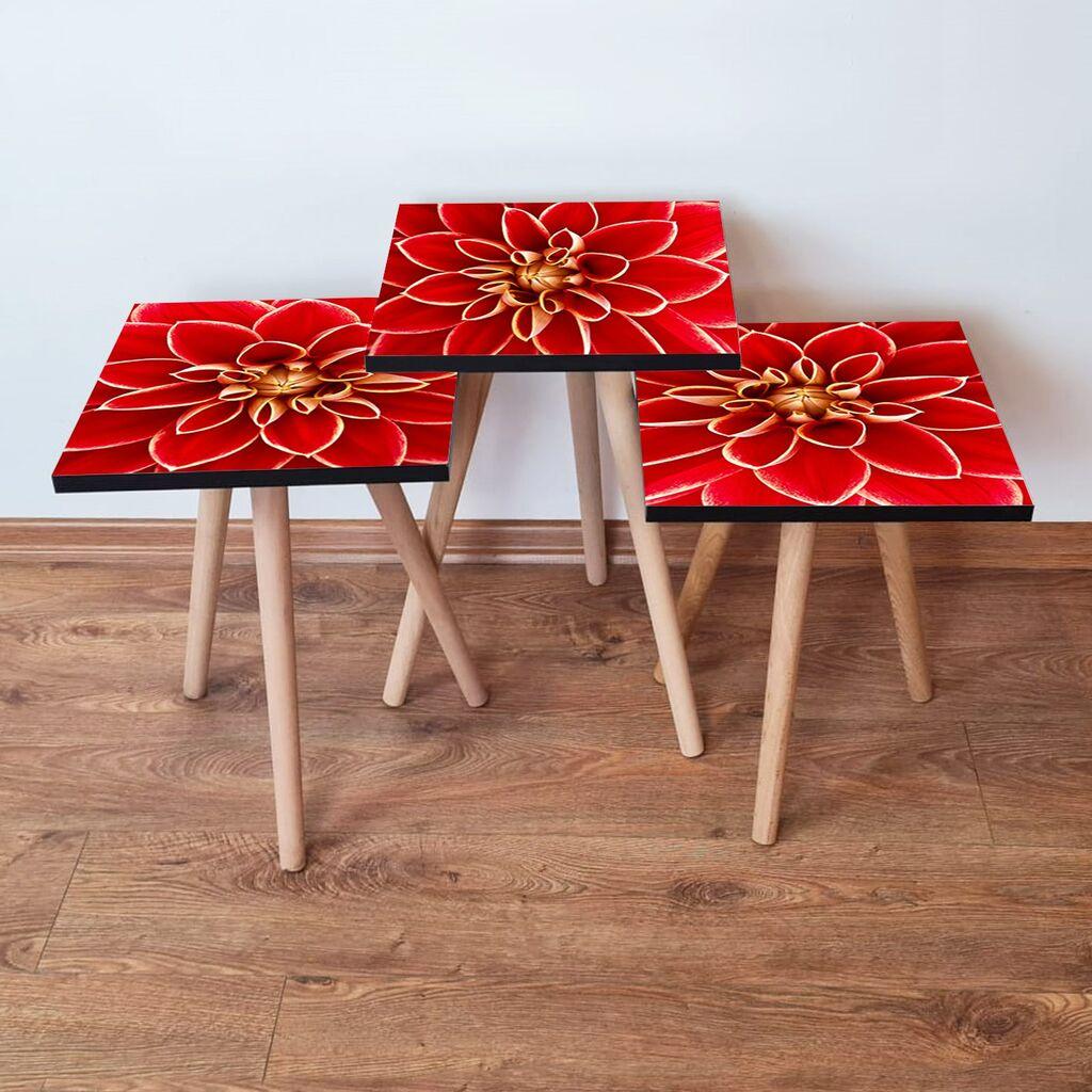 Комплет масички за кафе Hanah Home 3Shp361, 3 парчиња, црвена