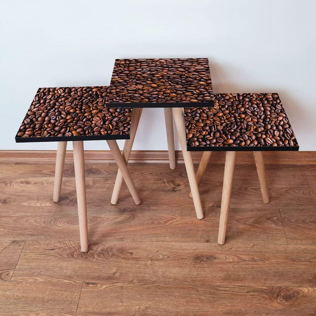 Комплет масички за кафе Hanah Home 3Shp226, 3 парчиња, кафеава