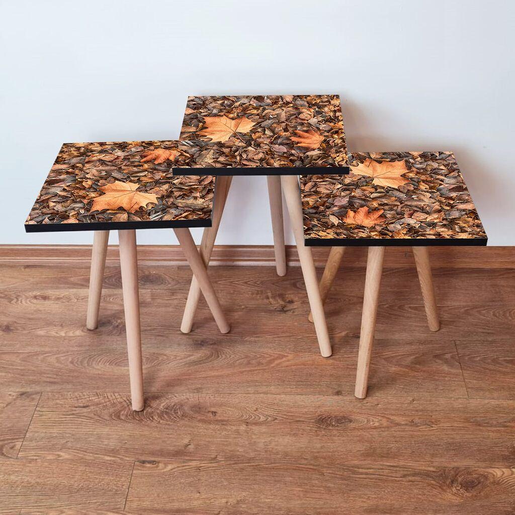 Hanah Home Комплет масички за кафе 3Shp22, 3 парчиња, кафеава