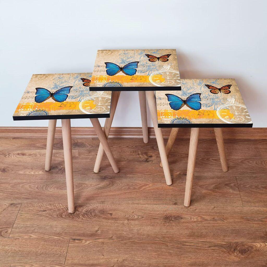 Комплет масички за кафе Hanah Home 3Shp58, 3 парчиња, шарени