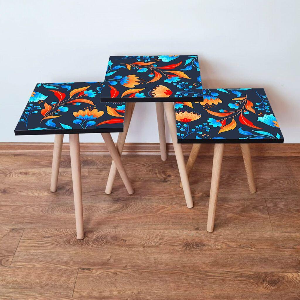 Комплет масички за кафе Hanah Home 3Shp166, 3 парчиња, шарени