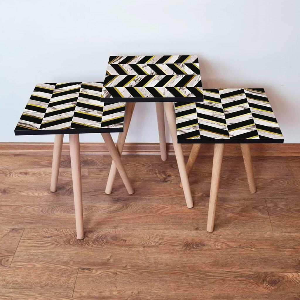 Комплет масички за кафе Hanah Home 3Shp132, 3 парчиња, шарени