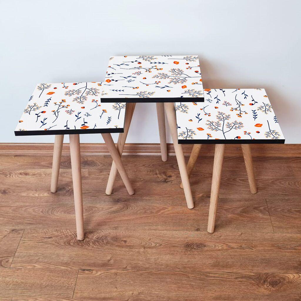 Комплет масички за кафе Hanah Home 3Shp172, 3 парчиња, бела