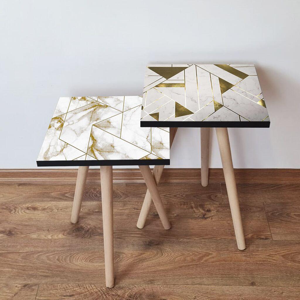 Комплет масички за кафе Hanah Home 2Shp288, 2 парчиња, шарени