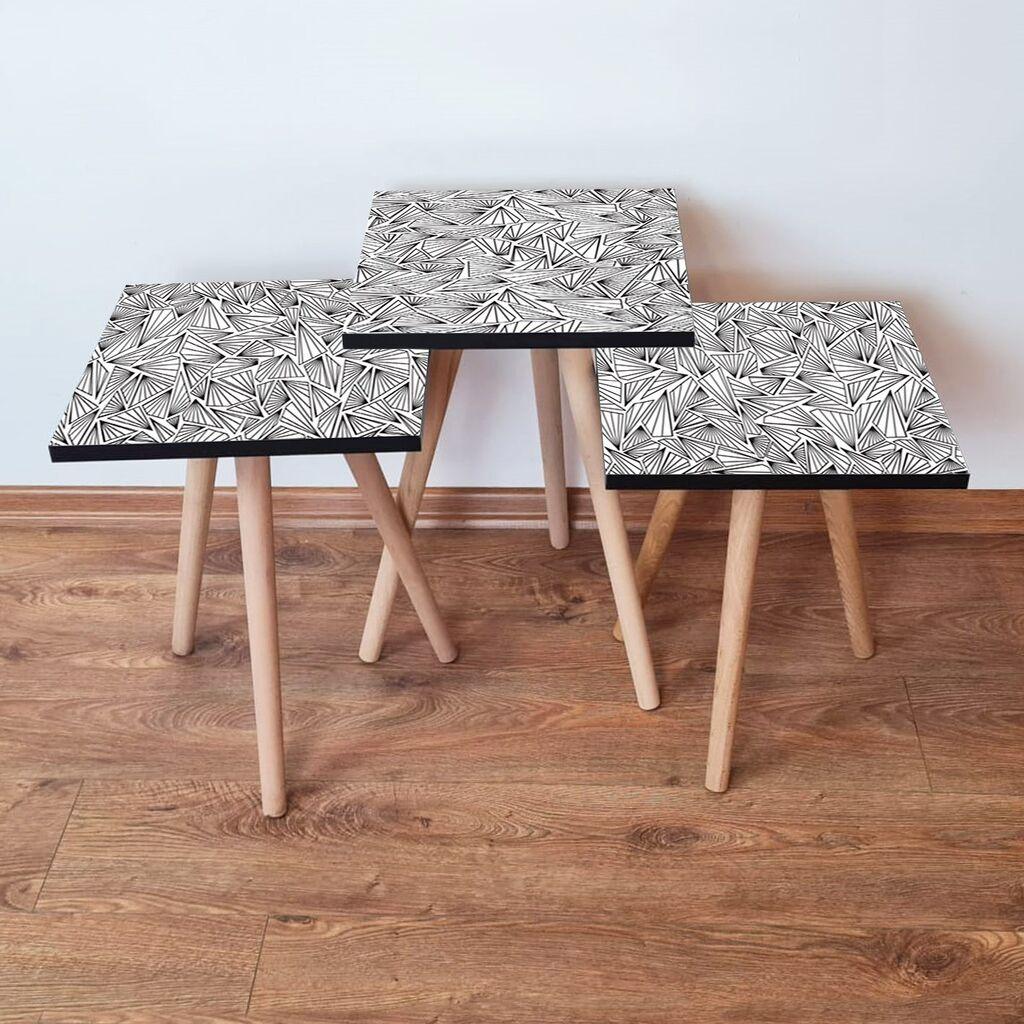 Комплет масички за кафе Hanah Home 3Shp229, 3 парчиња, шарени