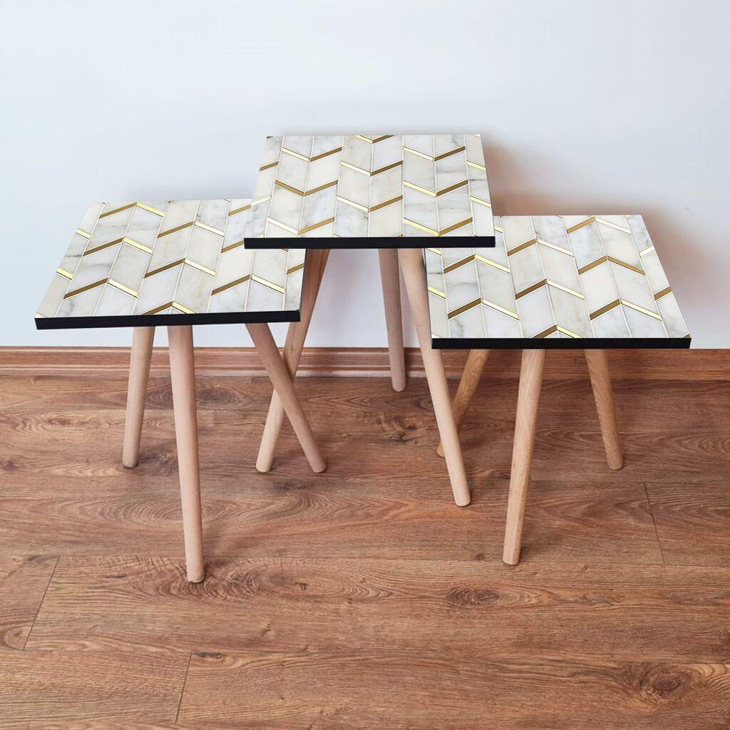 Комплет масички за кафе Hanah Home 3Shp273, 3 парчиња, бела