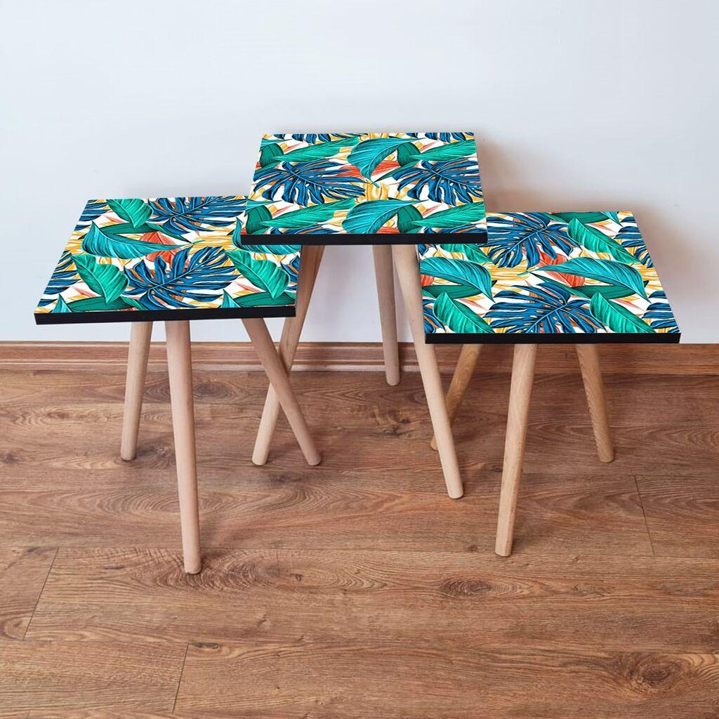 Комплет масички за кафе Hanah Home 3Shp252, 3 парчиња, шарени