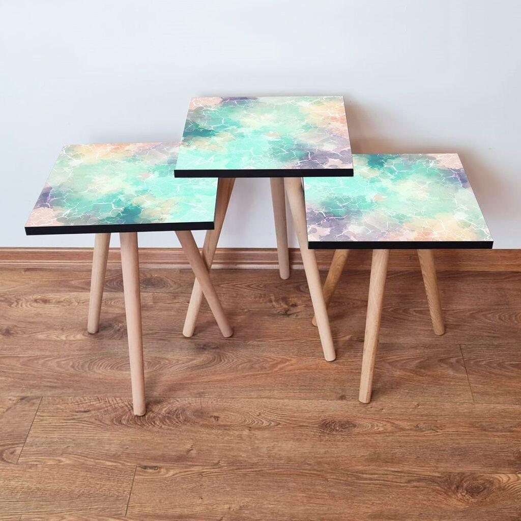 Комплет масички за кафе Hanah Home 3Shp15, 3 парчиња, светло сина