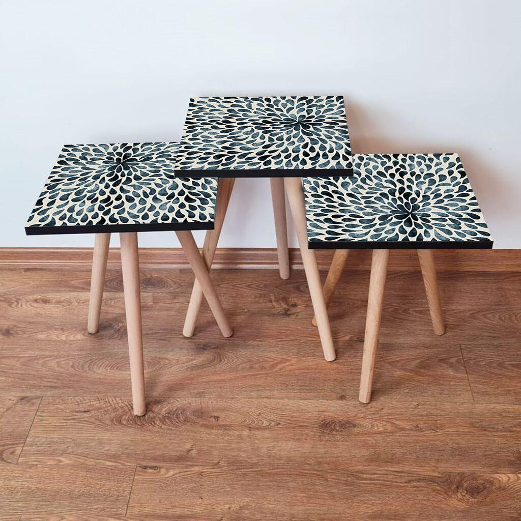 Комплет масички за кафе Hanah Home 3Shp54, 3 парчиња, шарени