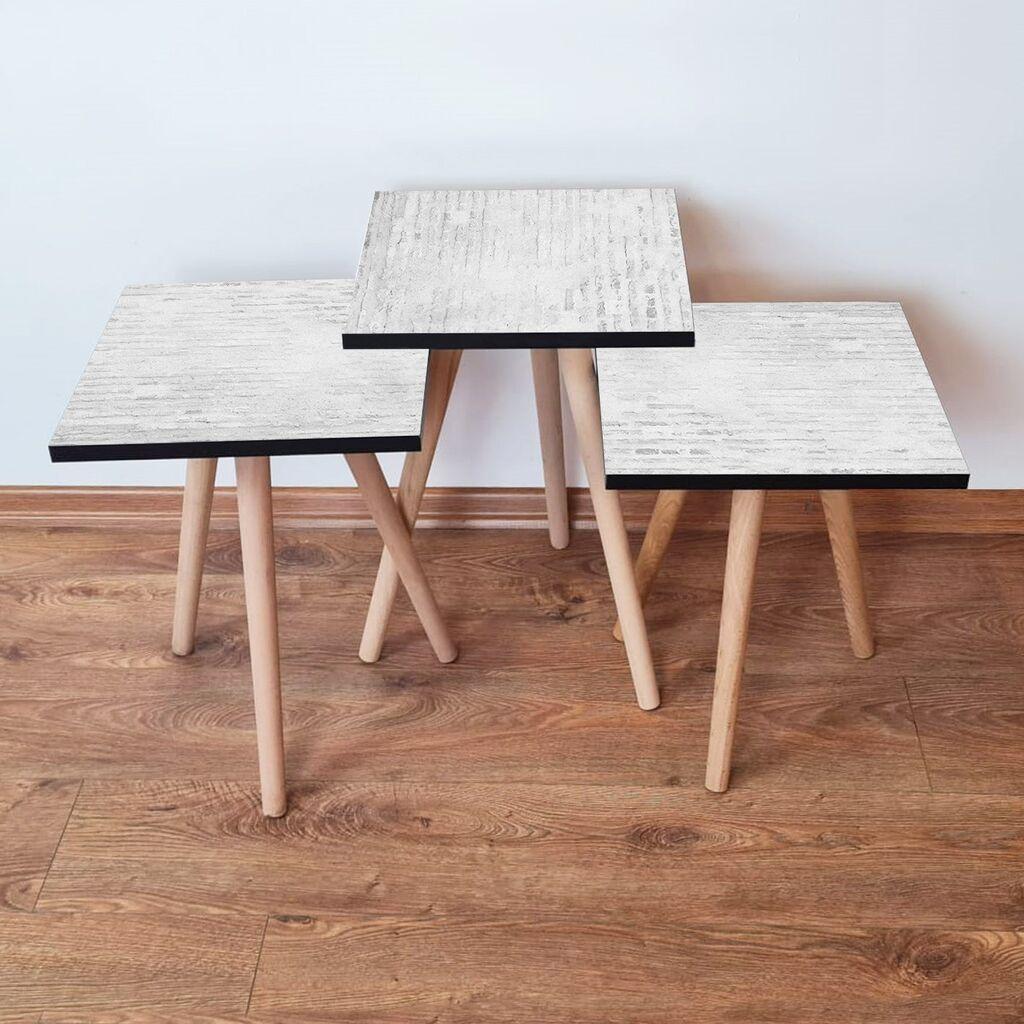 Комплет масички за кафе Hanah Home 3Shp68, 3 парчиња, бела