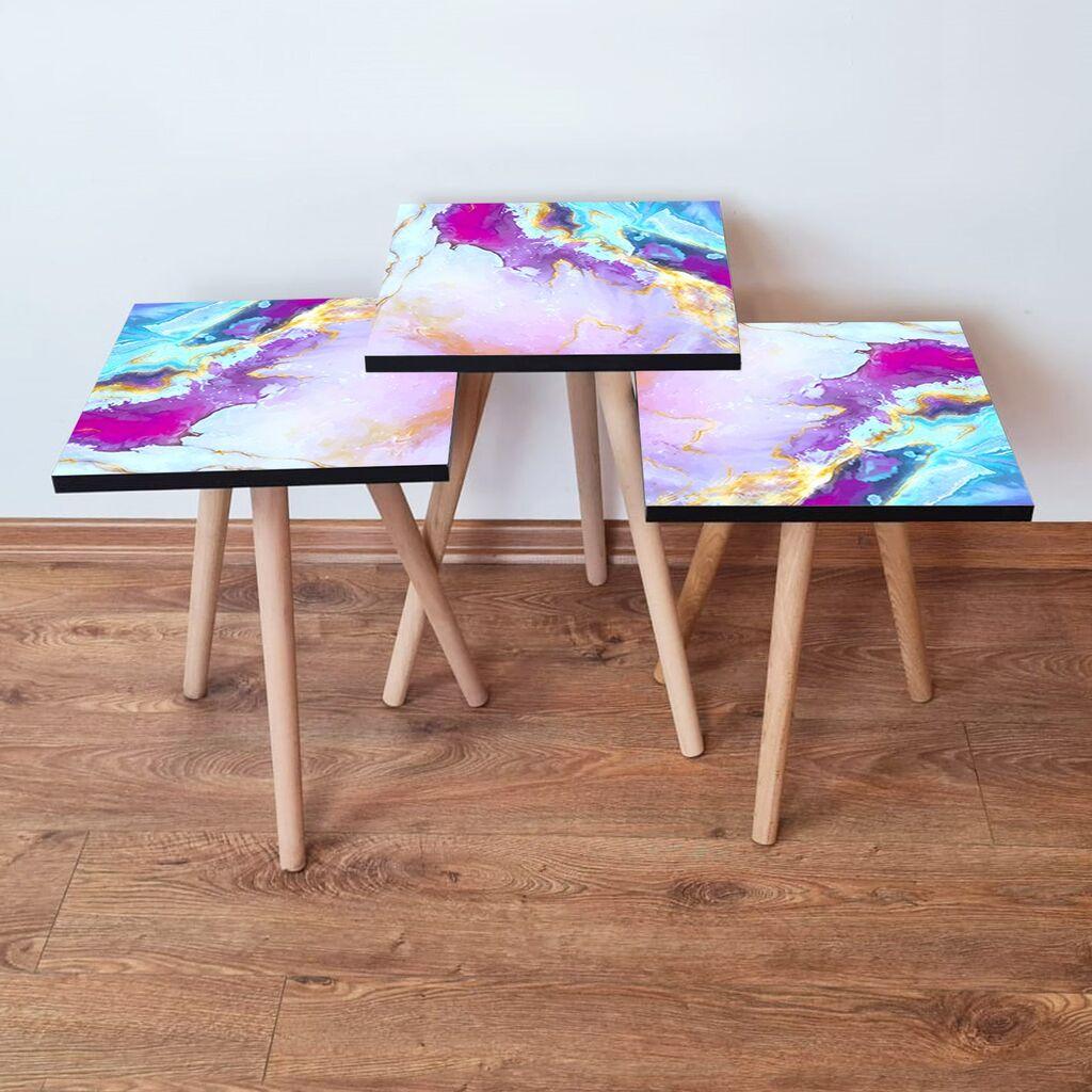 Комплет масички за кафе Hanah Home 3Shp195, 3 парчиња, шарени