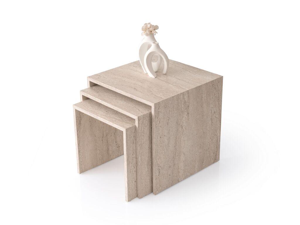 Комплет масички за кафе Hanah Home Flex, 3 парчиња, крем боја