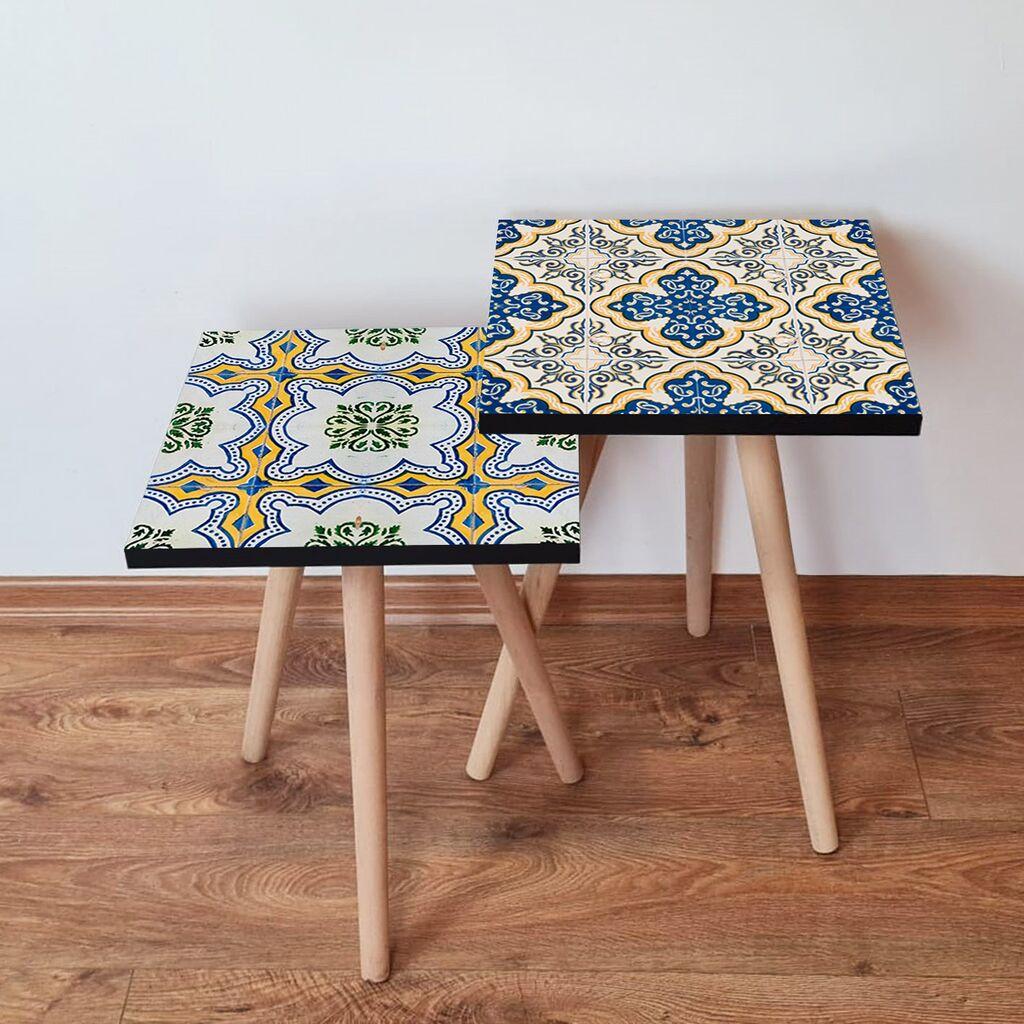 Комплет масички за кафе Hanah Home 2Shp296, 2 парчиња, шарени