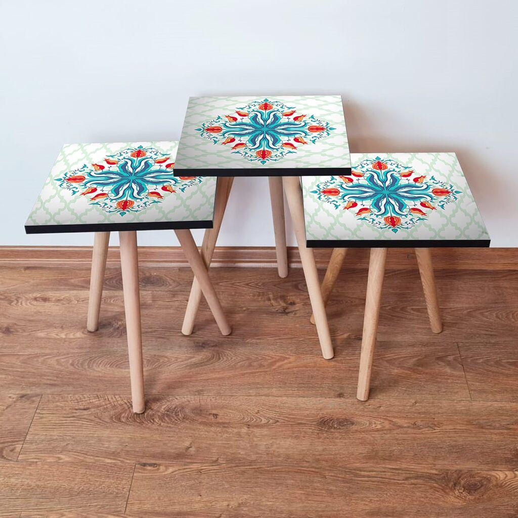 Комплет масички за кафе Hanah Home 3Shp143, 3 парчиња, шарени