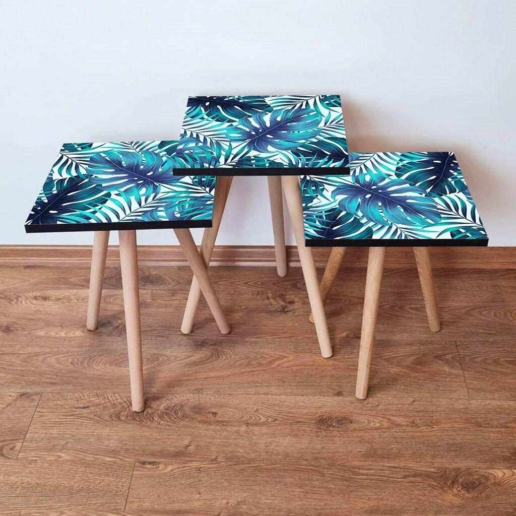 Комплет масички за кафе Hanah Home 3Shp165, 3 парчиња, сина