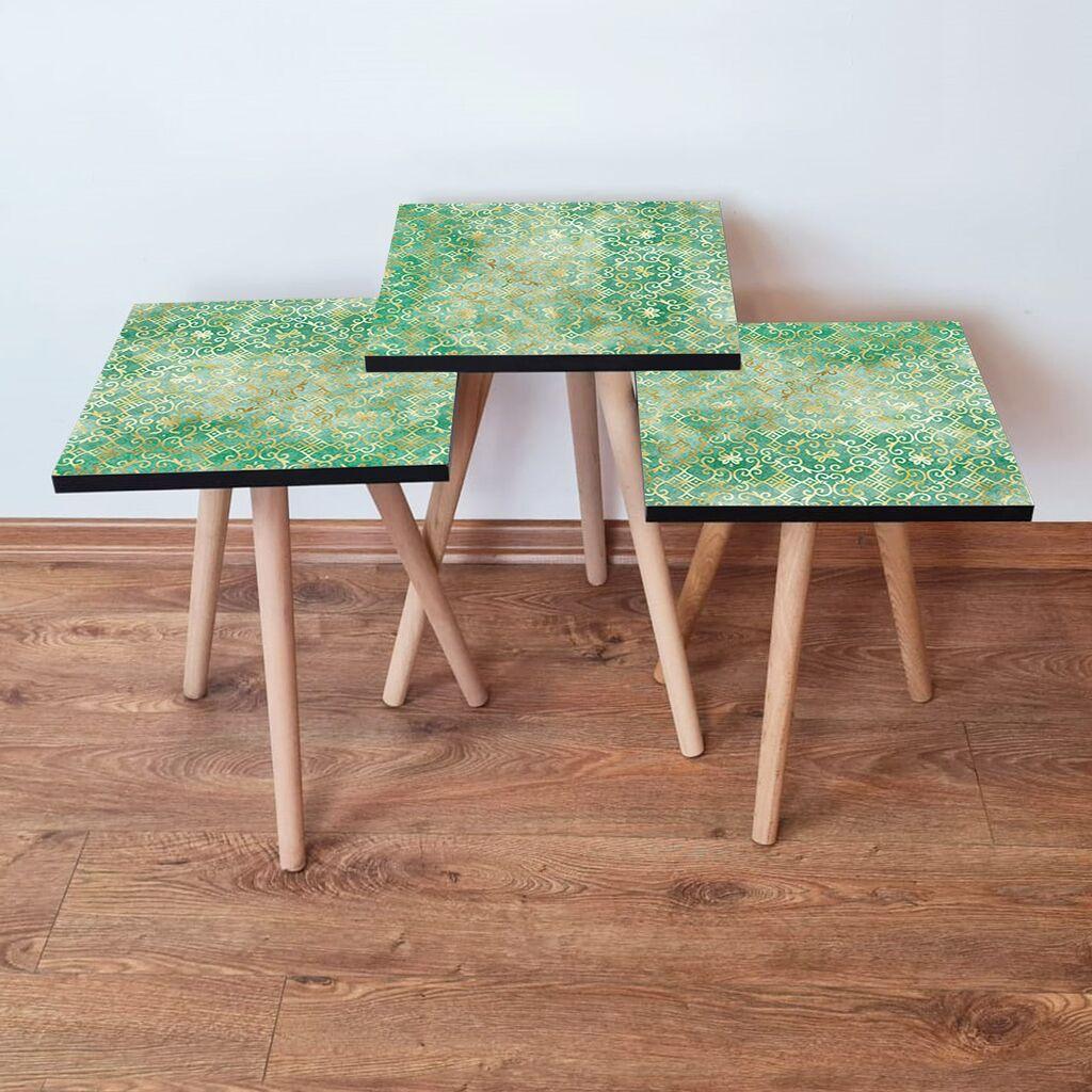 Комплет масички за кафе Hanah Home 3Shp245, 3 парчиња, светло зелена