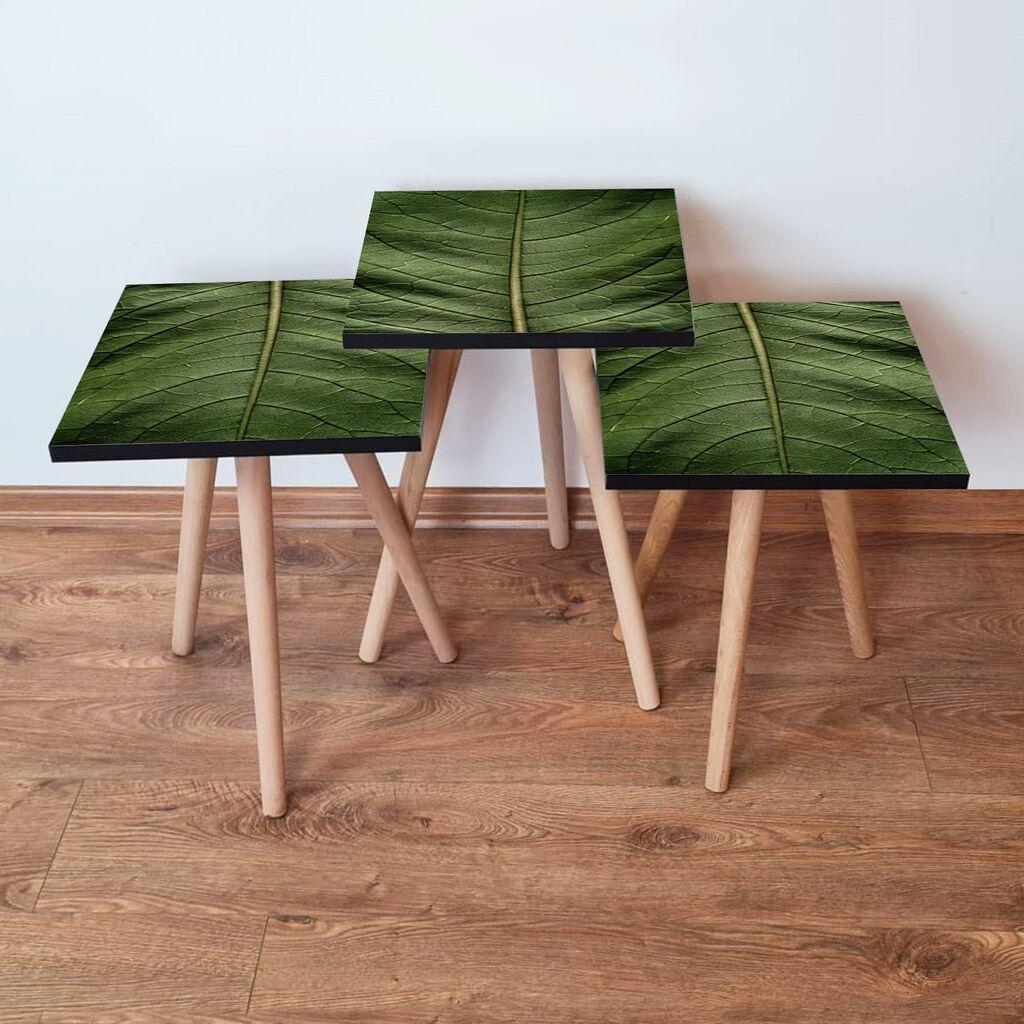 Комплет масички за кафе Hanah Home 3Shp103, 3 парчиња, зелена