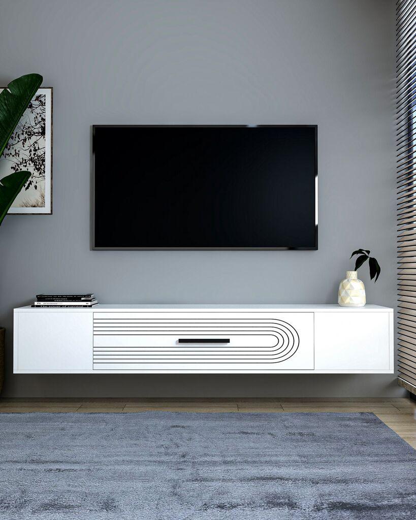 ТВ кабинет Hanah Home Kodaks L3, 150x33,2x29,6 см, бел