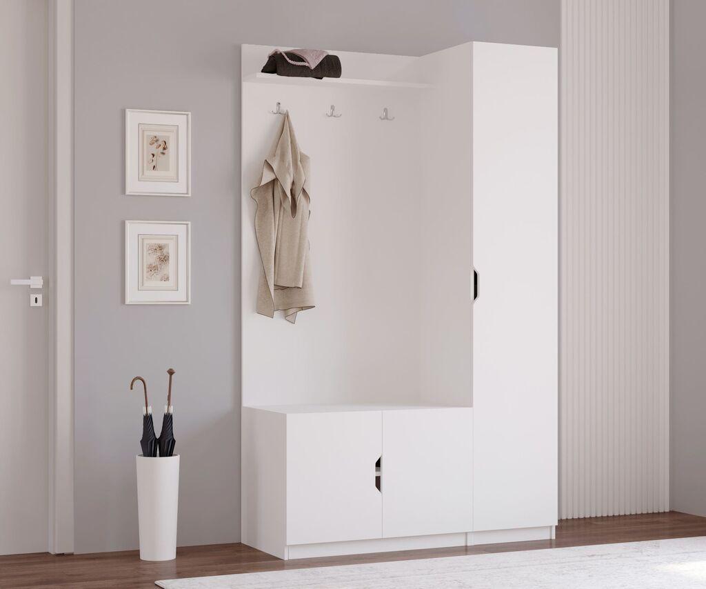 Ормар за ходник Hanah Home Rb-159, 120x200x35 см, бел