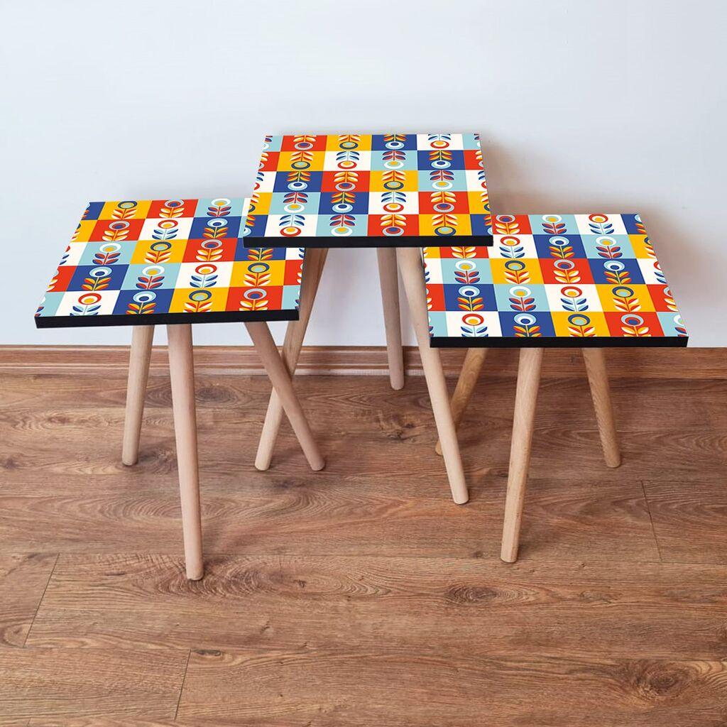 Комплет масички за кафе Hanah Home 3Shp375, 3 парчиња, шарени