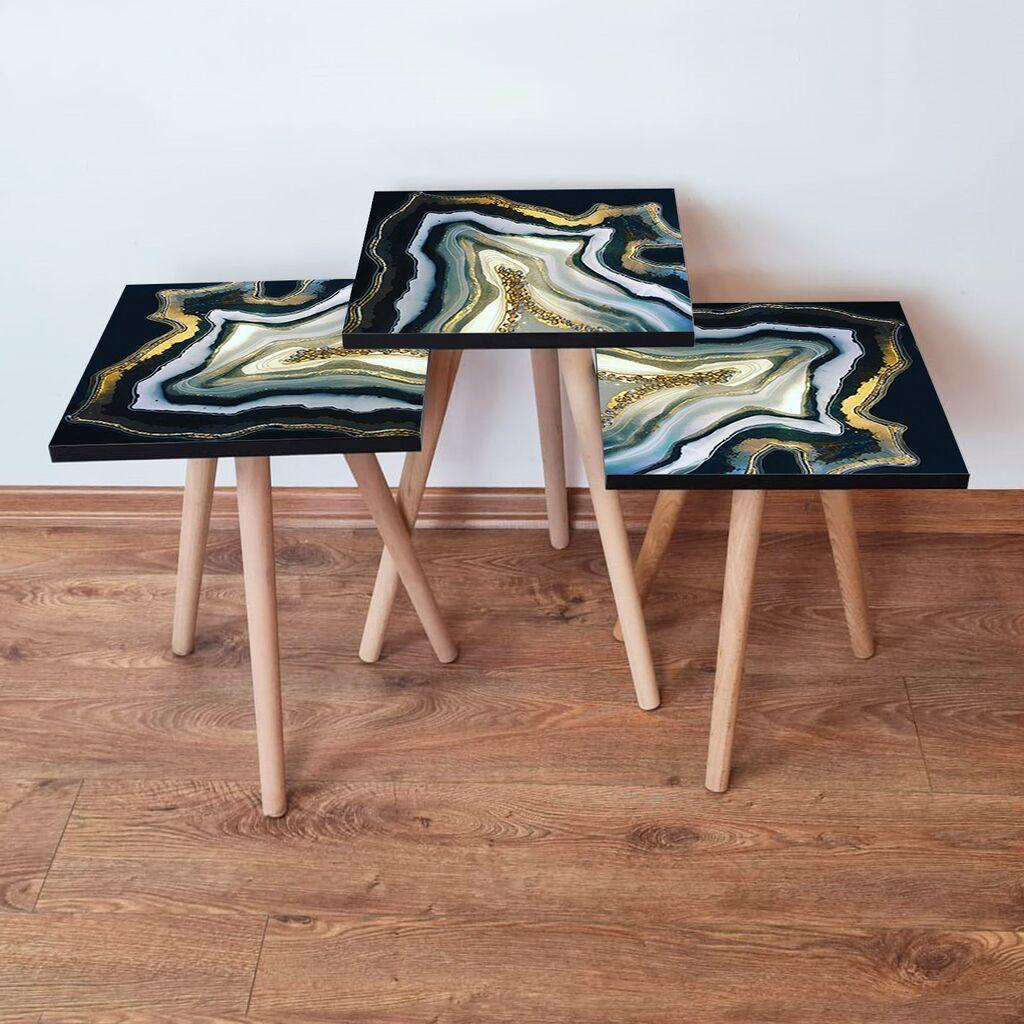 Комплет масички за кафе Hanah Home 3Shp286, 3 парчиња, шарени