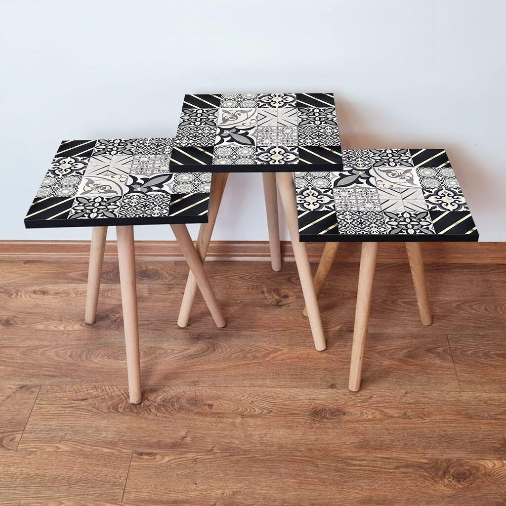 Комплет масички за кафе Hanah Home 3Shp384, 3 парчиња, шарени