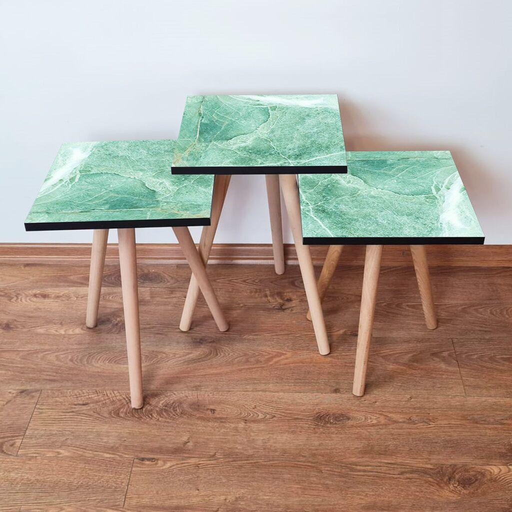 Комплет масички за кафе Hanah Home 3Shp179, 3 парчиња, тиркизна