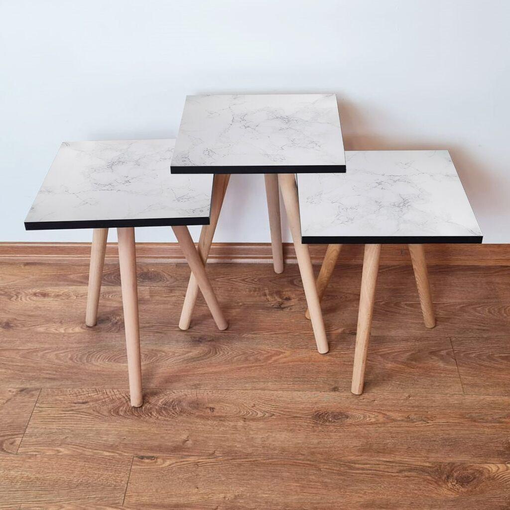 Комплет масички за кафе Hanah Home 3Shp341, 3 парчиња, бела