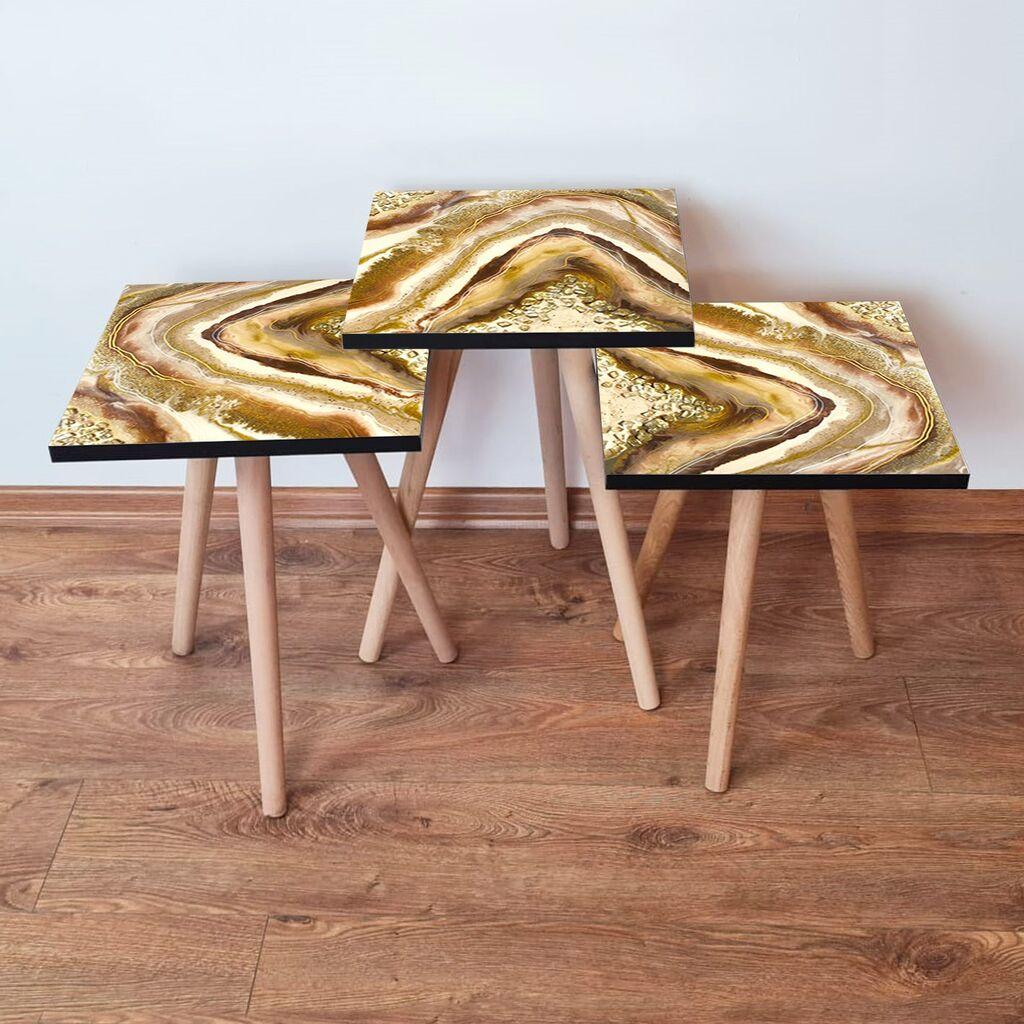 Комплет масички за кафе Hanah Home 3Shp295, 3 парчиња, шарени