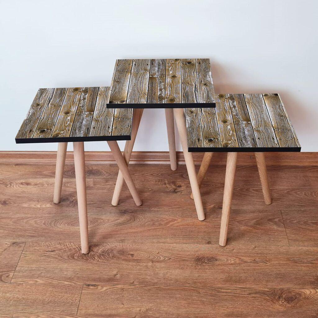 Комплет масички за кафе Hanah Home 3Shp381, 3 парчиња, боја на даб