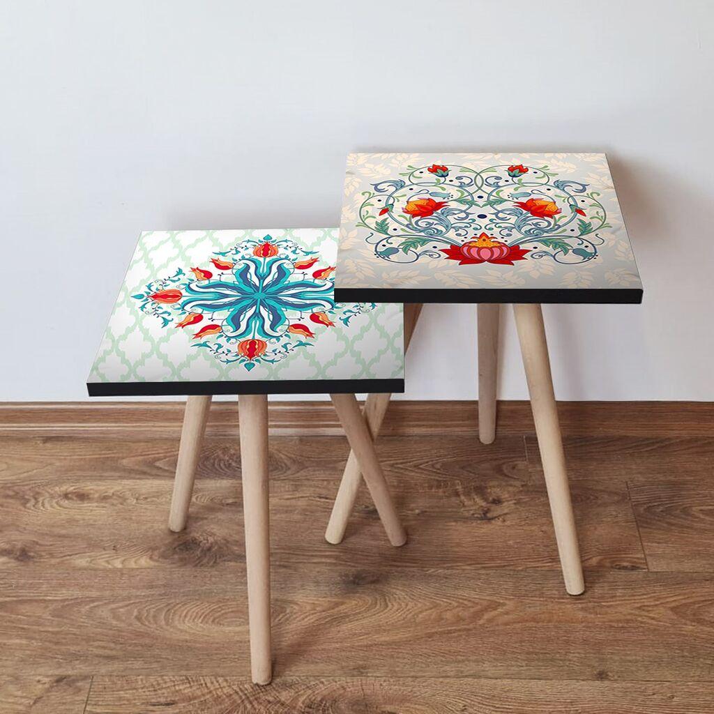 Комплет масички за кафе Hanah Home 2Shp324, 2 парчиња, шарени