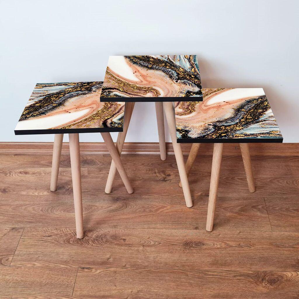 Комплет масички за кафе Hanah Home 3Shp147, 3 парчиња, шарени