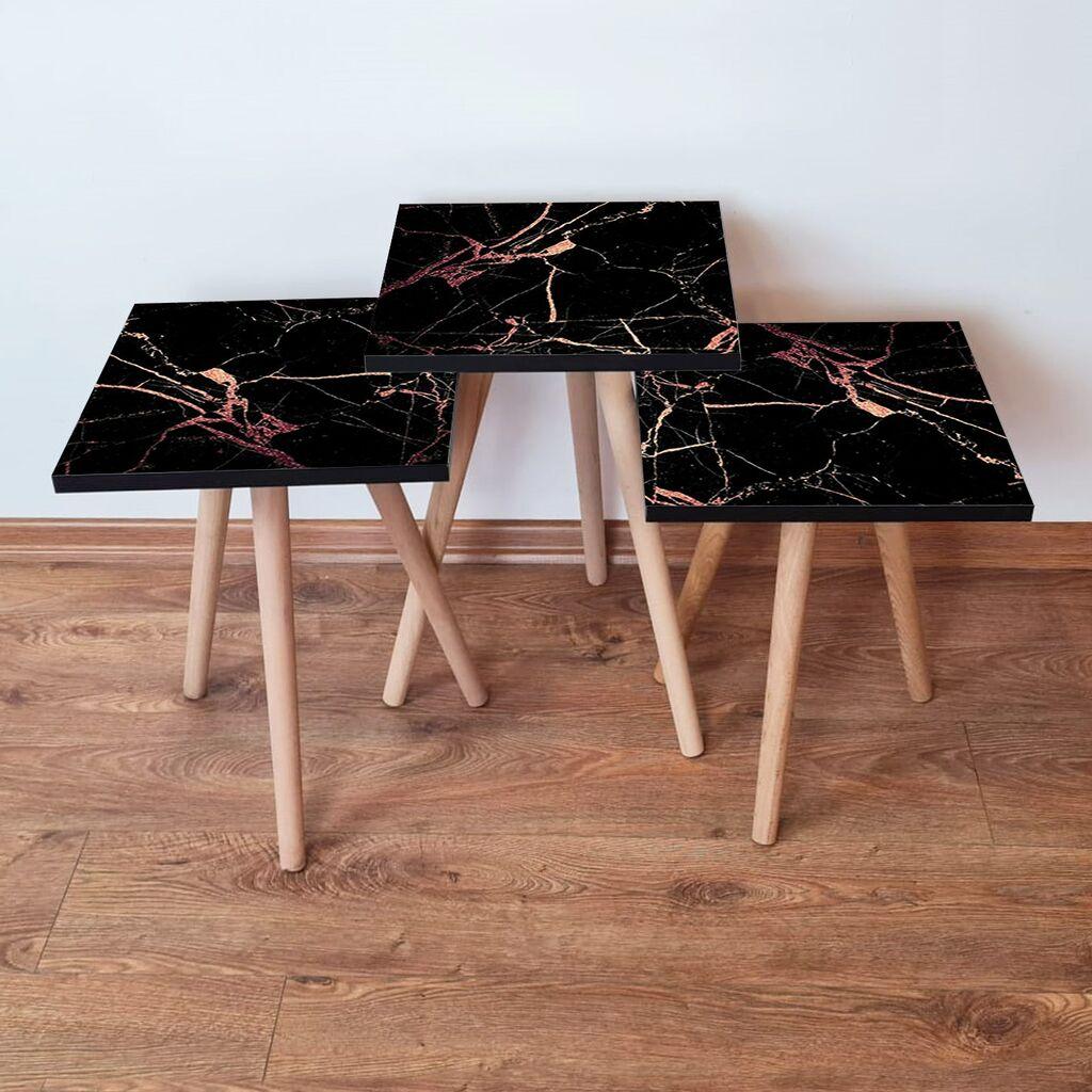 Комплет масички за кафе Hanah Home 3Shp181, 3 парчиња, црна