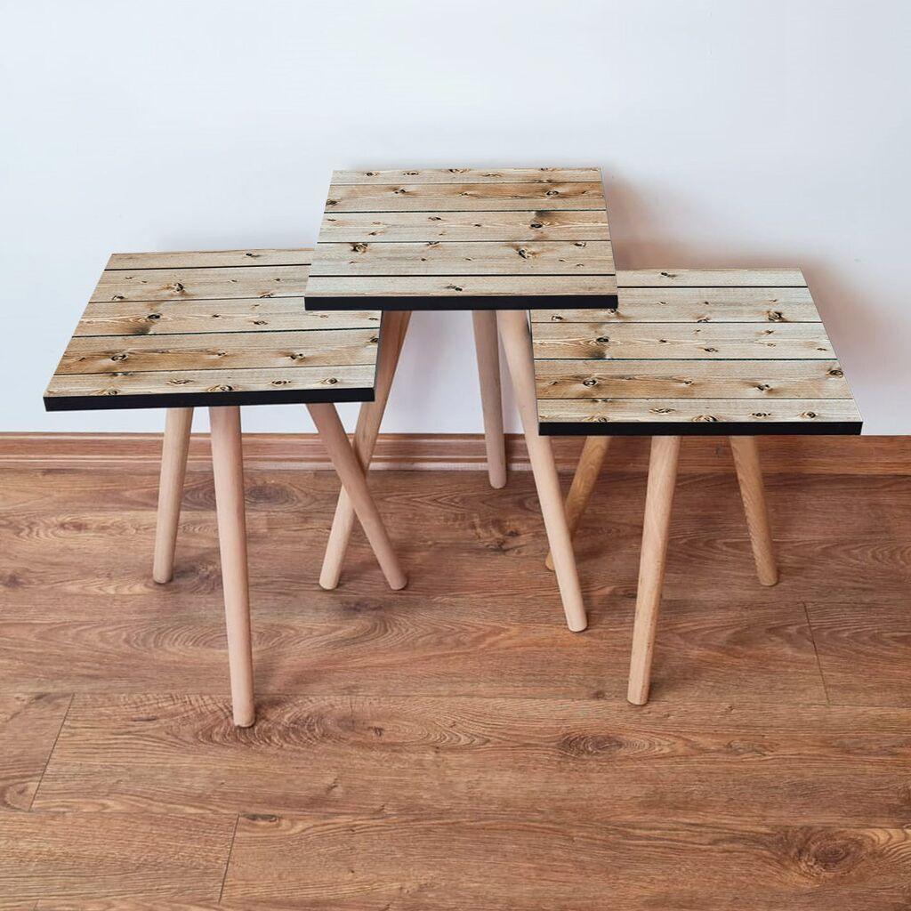 Комплет масички за кафе Hanah Home 3Shp347, 3 парчиња, кафеава