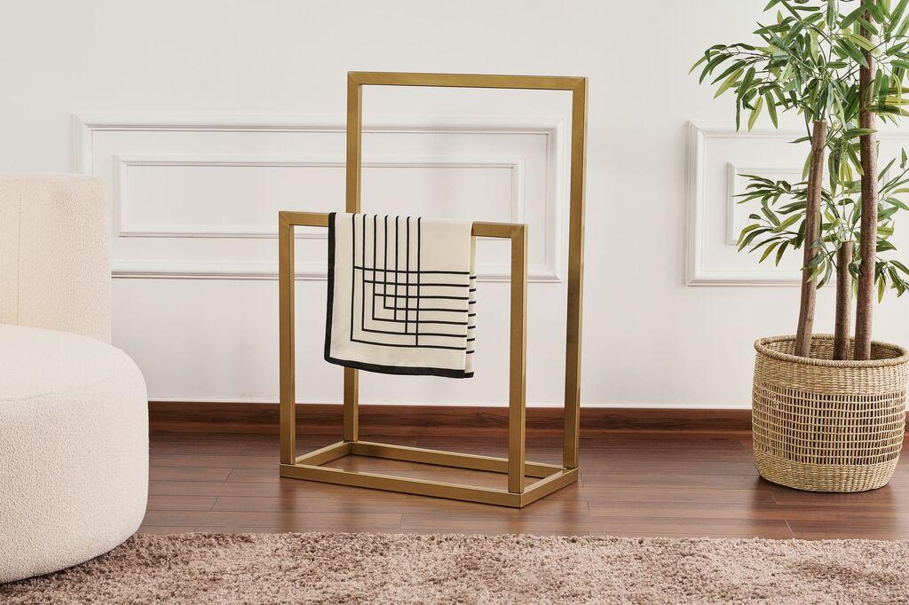 Полица за гардеробер Hanah Home Ged-032-A, 25x60x90 см, златна боја