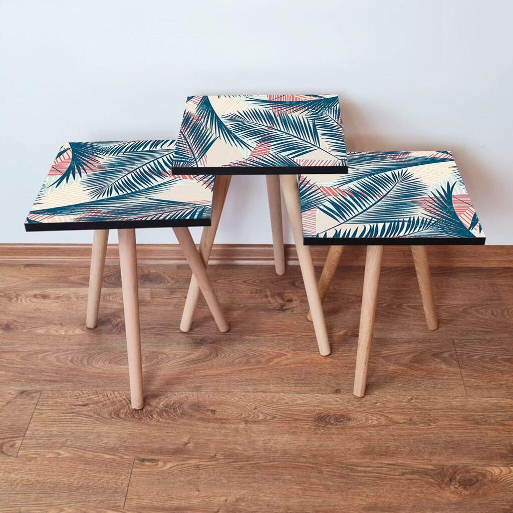 Комплет масички за кафе Hanah Home 3Shp208, 3 парчиња, шарени