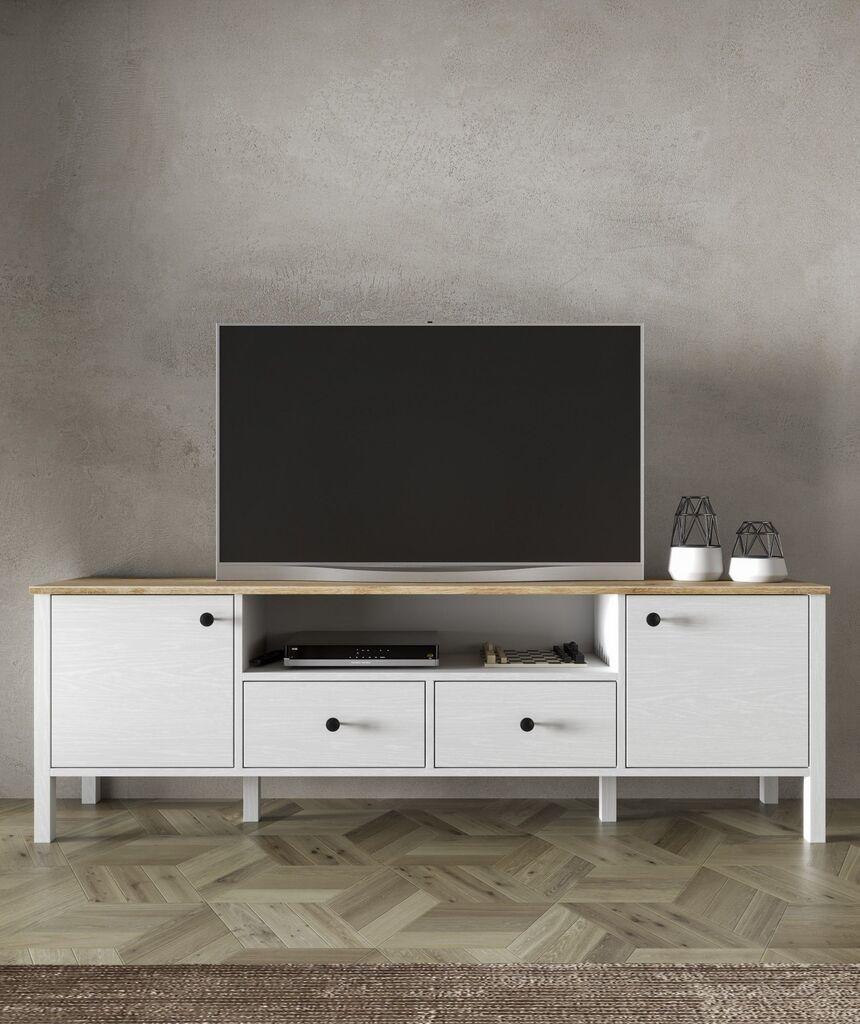 Комода за телевизор Hanah Home FRN-20056, 180x58x35 см, бела