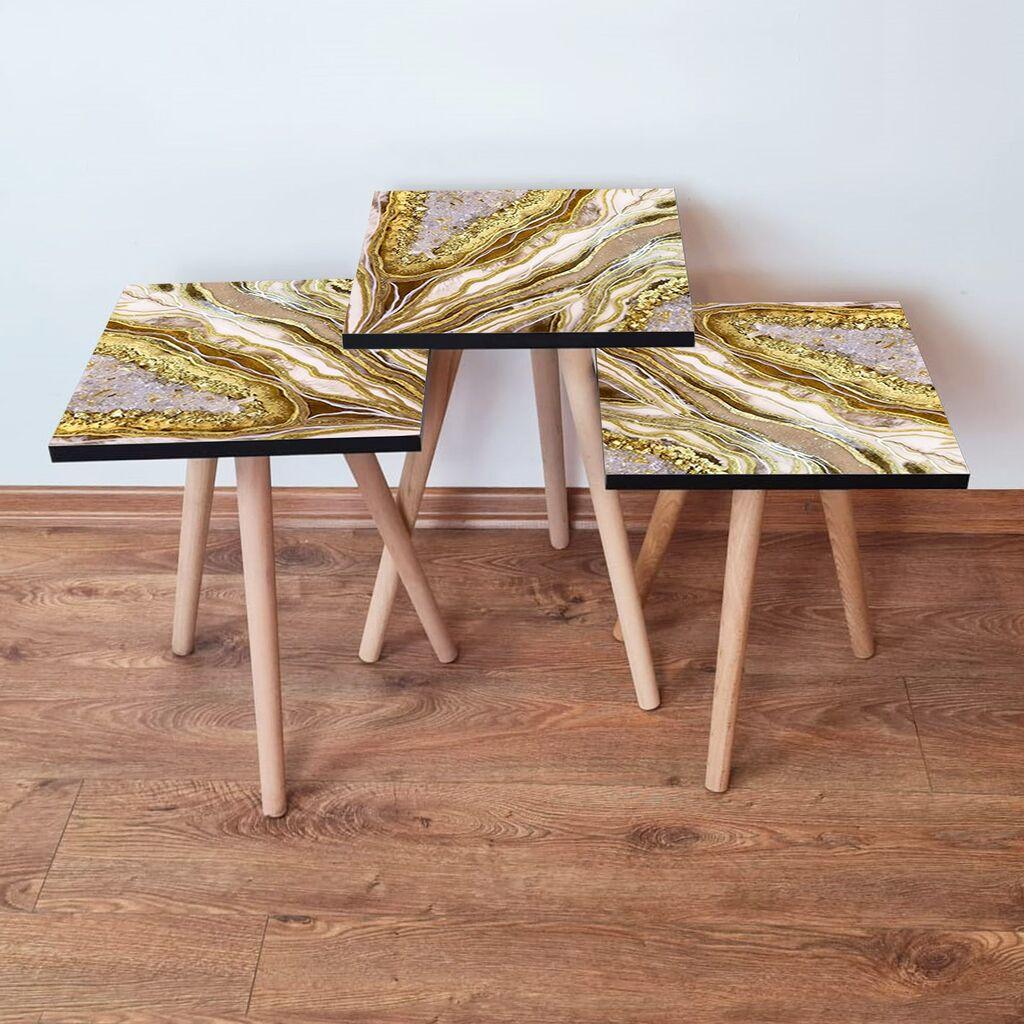 Комплет масички за кафе Hanah Home 3Shp284, 3 парчиња, шарени