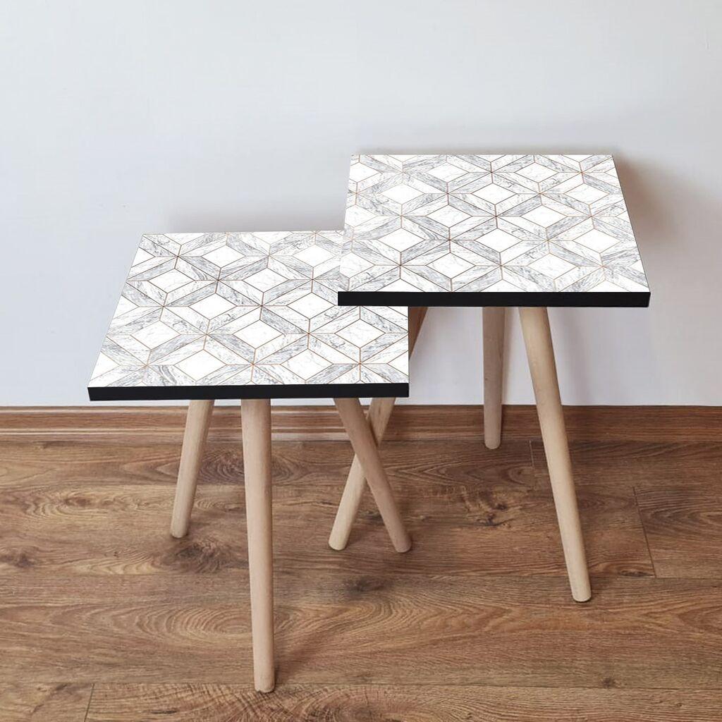 Комплет масички за кафе Hanah Home 2Shp438, 2 парчиња, шарени