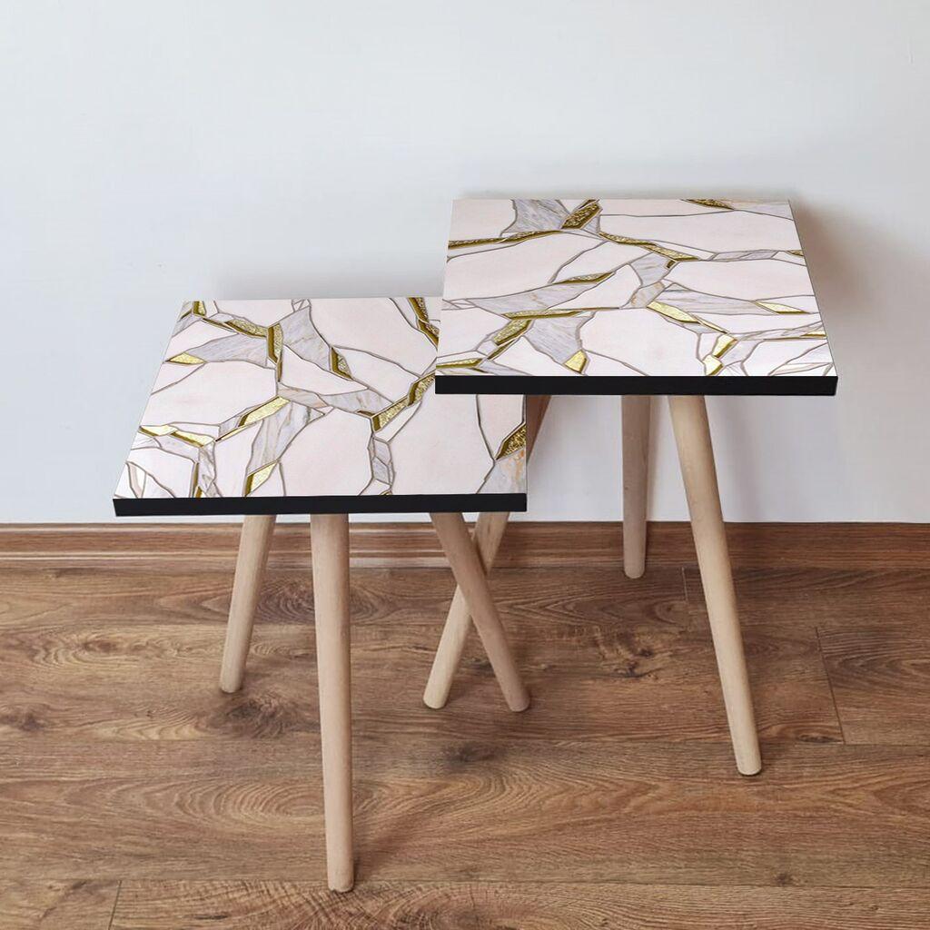 Комплет масички за кафе Hanah Home 2Shp49, 2 парчиња, шарени